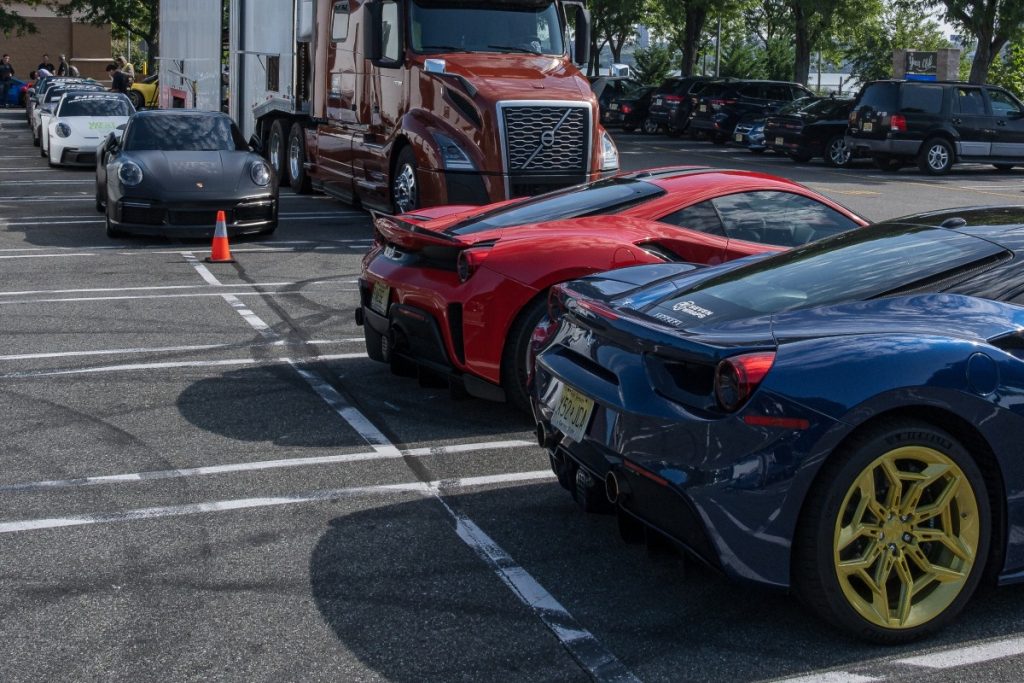 Cars prepared for shipping.