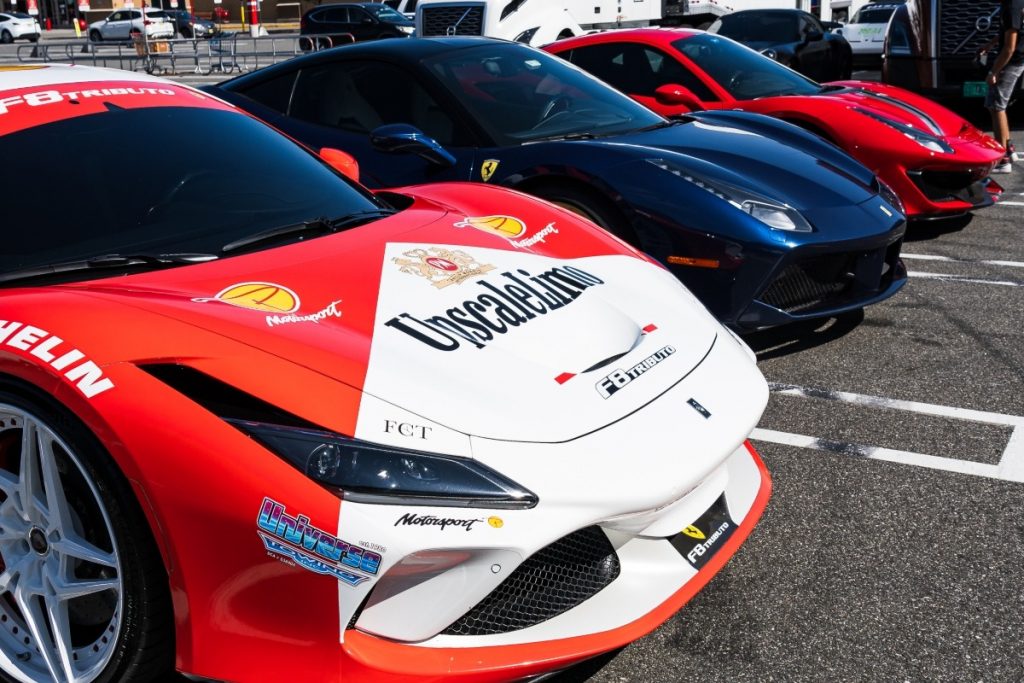 Cars prepared for shipping.