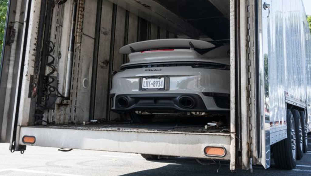 A car being shipped to NYC.