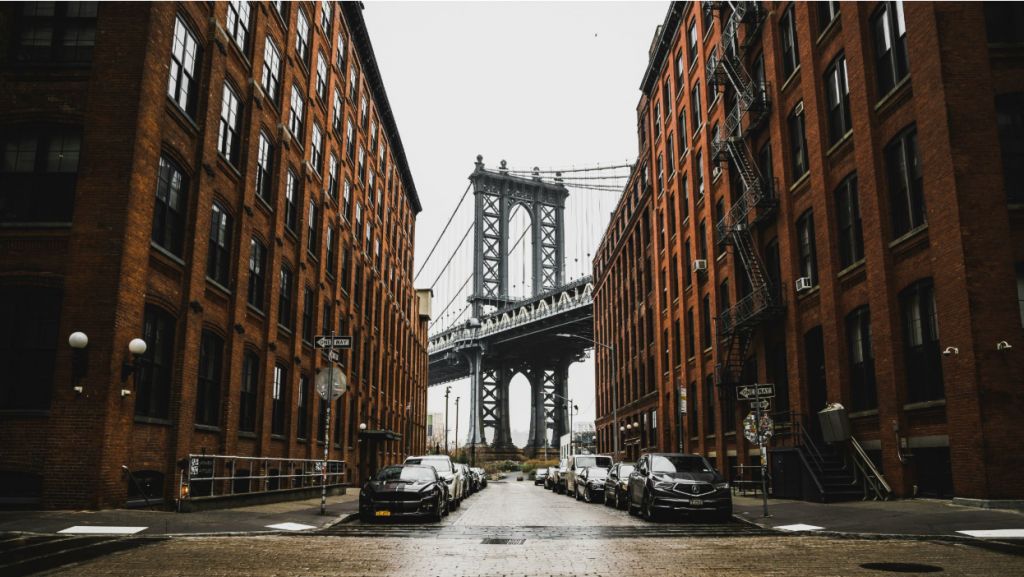 A Manhattan street for auto transportation.