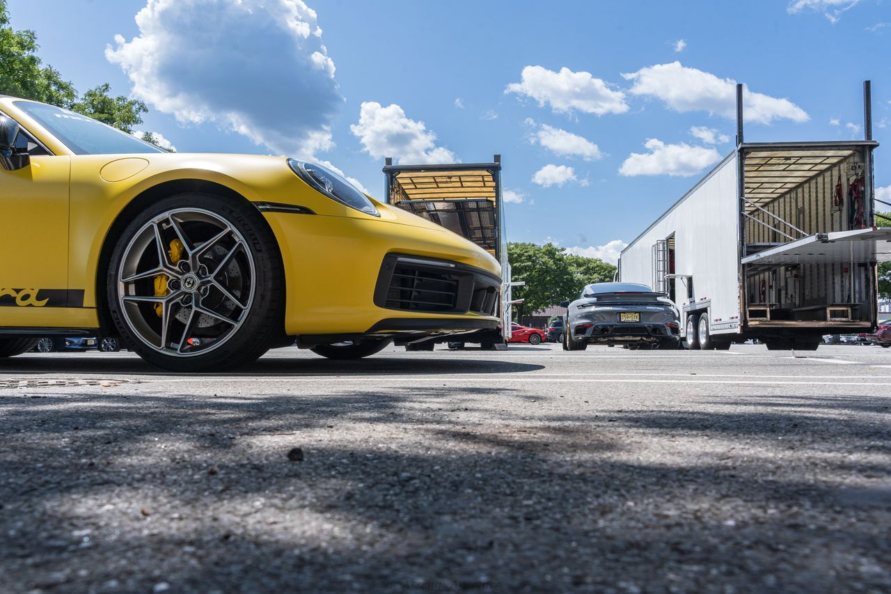 A car ready for shipping in Arizona.