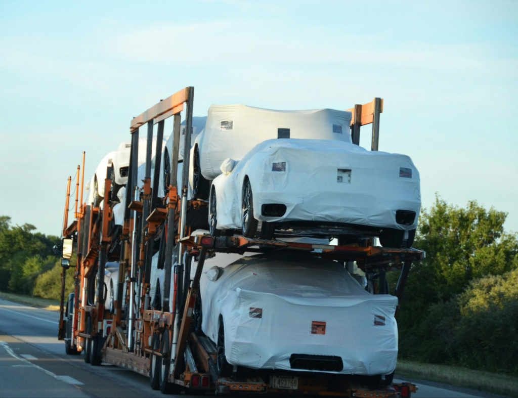 Supercars being shipped coast to coast.
