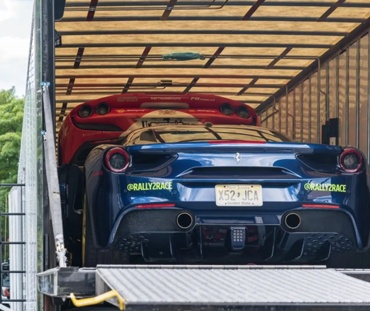 Supercars ready for shipping to Arizona.